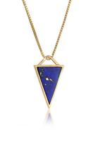Elli PREMIUM Lapis Lazuli Dreieck Anhänger Edelstein 925 Silber Goud