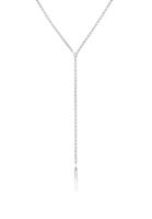 Elli Dames Y-snoer erwt ketting geo design rechthoek in 925 sterling zilver