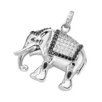GIORGIO MARTELLO MILANO Kettenanhänger »Elefant mit Zirkonia und Spinell Steinen, Silber 925«