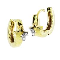 OSTSEE-SCHMUCK Paar Creolen »- Stern - Gold 333/000 - Zirkonia« (2-tlg)