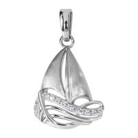 OSTSEE-SCHMUCK Kettenanhänger »- Schiff - Silber 925/000 - Zirkonia« (1-tlg)