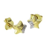 OSTSEE-SCHMUCK Paar Ohrstecker »- Stern - Gold 333/000 - Zirkonia« (2-tlg)