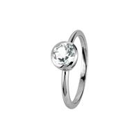 Jacques Lemans Dames ringen in 925 Sterling zilver, wit, voor Dames, 4040662151944, EAN: SE-R101A58