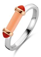 TI SENTO Milano Ring Korallenpink Silber-Rosègold plattiert 12224CP, silber