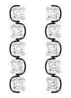 Swarovski Paar Ohrstecker Harmonia Drop-Ohrhänger, Schwebende Kristalle mit Cushion-Schliff, 5600043, mit Swarovski Kristall