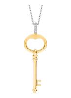 TI SENTO Damen-Kette Silber mit Schlüssel-Anhänger Halsketten gold Damen 