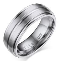 LGT JWLS Titanium heren ring Zilver 8mm-17mm