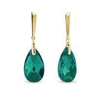 Spark Jewelry Spark Lacrima Gilded Oorhangers Emerald