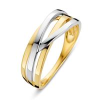 Excellent Jewelry Bicolor Dames Ring met Stroken