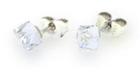 Spark Jewelry Witte Glaskristallen Kubus Oorstekers van 