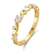 Excellent Jewelry Gouden Ring met Briljanten ter Decoratie