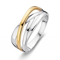 Excellent Jewelry Bicolor Diagonale Stroken Ring