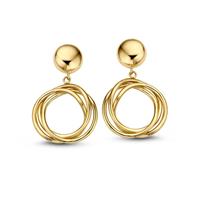 Excellent Jewelry Gouden Oorstekers met Rond Element