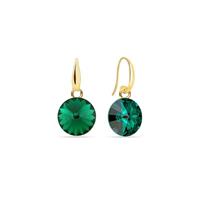 Spark Jewelry Spark Candy Gilded Earrings Emerald