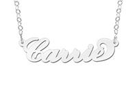 Names4ever Carrie Stijl Naamketting Zilver