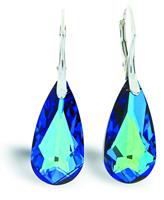 Spark Jewelry Teardrop Blauwe Glaskristallen Oorhangers van 