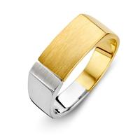 Excellent Jewelry Geelgouden Dames Ring met Witgoud