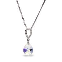 Spark Jewelry Pear Drop Glaskristallen Ketting van 