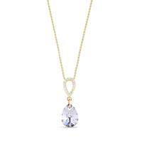 Spark Jewelry Spark Pear Drop Gilded Ketting Crystal