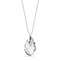Spark Jewelry Silver Drop Zilveren Ketting met Witte Kristallen