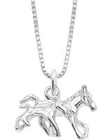 amor Ketting met hanger voor meisjes, sterling zilver 925, paard