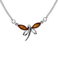 OSTSEE-SCHMUCK Collier »- Schmetterling - Silber 925/000 - Bernstein« (2-tlg)