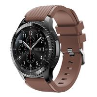 Strap-it Samsung Galaxy Watch siliconen bandje 45mm / 46mm (koffiebruin)
