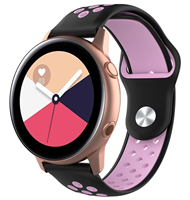 Strap-it Samsung Galaxy Watch Active sport band (zwart roze)