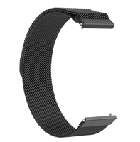 Strap-it Milanese horlogeband 22mm - universeel - zwart