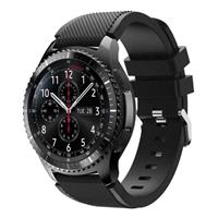 Strap-it Samsung Galaxy Watch siliconen bandje  45mm / 46mm (zwart)