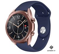 Strap-it Samsung Galaxy Watch 3 sport bandje 41mm (donkerblauw)