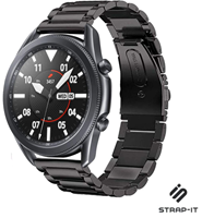 Strap-it Samsung Galaxy Watch 3 stalen band 45mm (zwart)