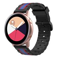 Strap-it Samsung Galaxy Watch Active Special Edition band (zwart/blauw)