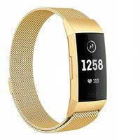 Strap-it Fitbit Charge 4 Milanese band (goud)