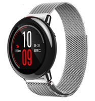 Strap-it Xiaomi Amazfit Pace Milanese band (zilver)