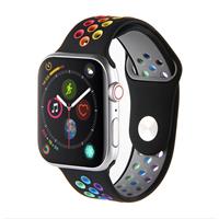 Strap-it Apple Watch SE sport band (zwart/kleurrijk)