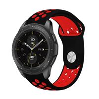 Strap-it Samsung Galaxy Watch sport band 41mm / 42mm (zwart/rood)