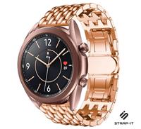 Strap-it Samsung Galaxy Watch 3 - 41mm stalen draak band (rosé goud)