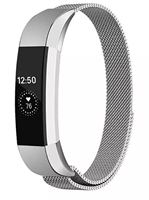 Strap-it Fitbit Alta / Alta HR Milanese band (zilver)