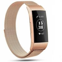 Strap-it Fitbit Charge 4 Milanese band (rosé goud)