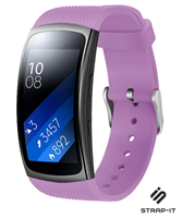 Strap-it Samsung Gear Fit 2 / Gear Fit 2 Pro siliconen bandje (lavendel)