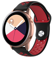 Strap-it Samsung Galaxy Watch Active sport band (zwart rood)