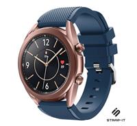 Strap-it Samsung Galaxy Watch 3 41mm siliconen bandje (donkerblauw)
