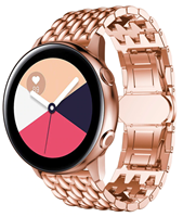 Strap-it Samsung Galaxy Watch Active stalen draak band (rosé goud)