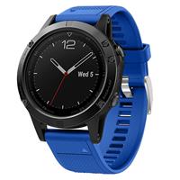 Strap-it Garmin Fenix 5 / 6 siliconen bandje (blauw)