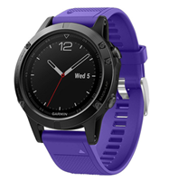 Strap-it Garmin Fenix 5 / 6 siliconen bandje (paars)