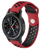 Strap-it Samsung Galaxy Watch sport band 45mm / 46mm (rood/zwart)