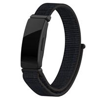 Strap-it Fitbit Inspire nylon bandje (zwart)
