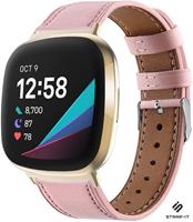 Strap-it Fitbit Versa 3 bandje leer (roze)