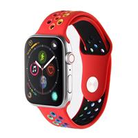 Strap-it Apple Watch SE sport band (rood/kleurrijk)